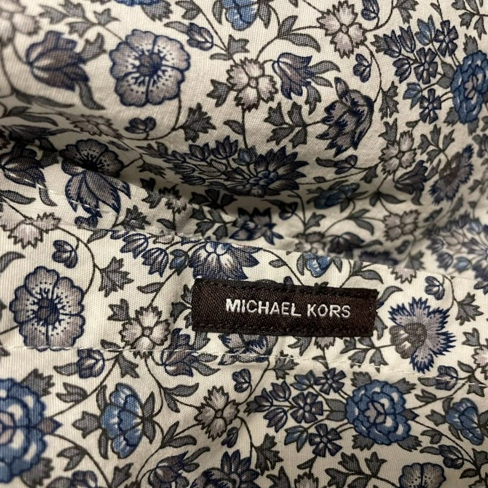 Michael Kors Men's Floral Long Sleeve Collared Slim Fit Button-Down Shirt - Picture 9 of 9